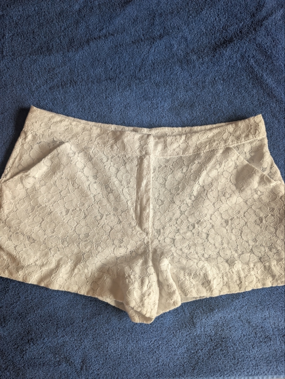 Nicole by Nicole Miller White Lace Shorts feminine coquette floral